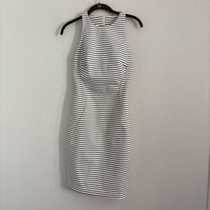 Finders Keepers Women's Size Medium Black/White Striped Bodycon Dress